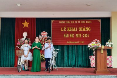 Trường THCS Ninh Khang tưng bừng lễ khai giảng năm học mới 2023 – 2024