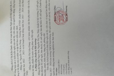 Kế hoạch tổ chức hội nghị cán bộ, công chức, viên chức năm học 2023 – 2024